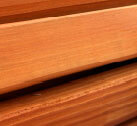 wooden slats in Douglas fir on our social furniture